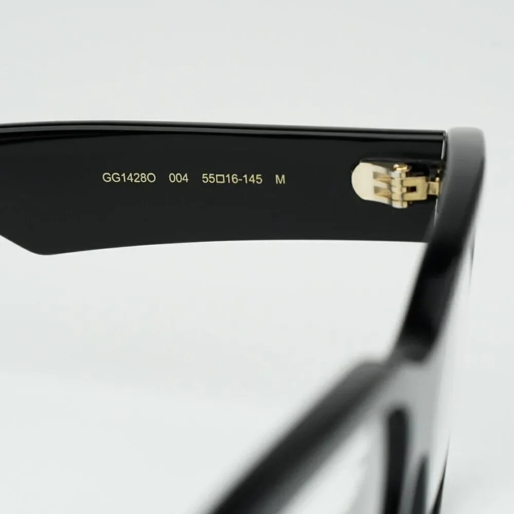 NEW Gucci GG1428O 004 Black Square Men Eyeglasses GG 1428O